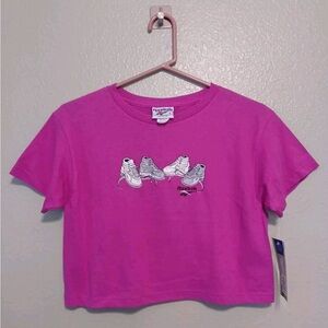 Vintage with tags Girls Reebok Crop Top T-Shirt